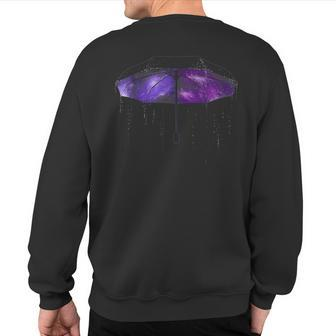 Rain Purple Umbrella Violet Favorite Color Sweatshirt Back Print - Monsterry AU