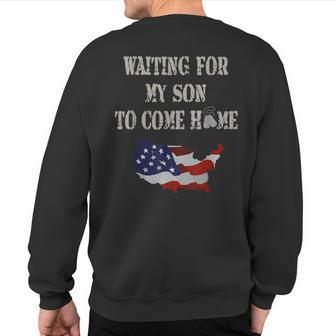 Red Friday Military Son Home From Deployment Sweatshirt Back Print - Monsterry UK