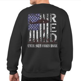 Red Friday For My Son Us Army Military Deployed Veteran Sweatshirt Back Print - Monsterry CA