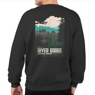 Red River Gorge Kentucky Natural Bridge Sweatshirt Back Print - Monsterry