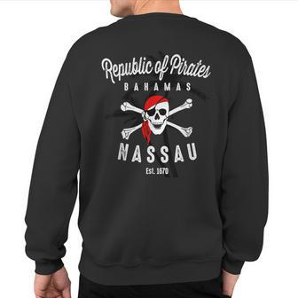 Republic Of Pirates Nassau Bahamas Vintage Summer Sweatshirt Back Print - Monsterry CA
