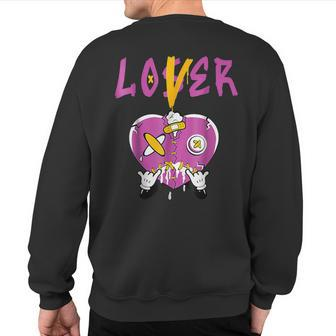 Retro 1 Brotherhood Loser Lover Heart Dripping Shoes Sweatshirt Back Print - Monsterry CA