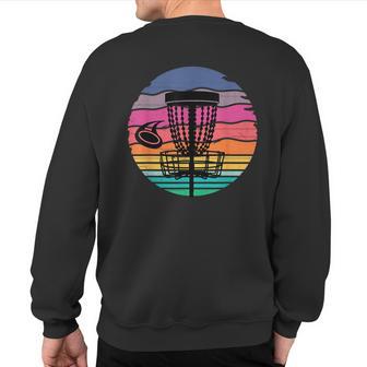 Retro Vintage Disc Golf Disc Golf Clothing Sweatshirt Back Print - Monsterry