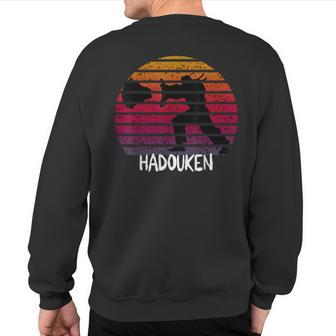 Retro Vintage Hadouken Fighter Sweatshirt Back Print - Monsterry DE