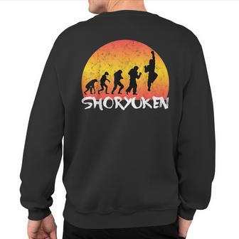 Retro Vintage Shoryuken Fighter Evolution Sweatshirt Back Print - Monsterry UK