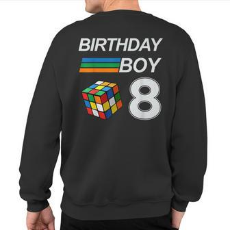 Rubixk Cube Speed Cubing Birthday Boy 8 Years Old Boys Kid Sweatshirt Back Print - Monsterry UK