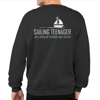 Sailing Nager Cute Boating Sailor Sweatshirt Back Print - Monsterry AU
