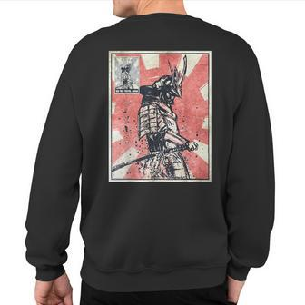 Samurai Warrior Bushido Vintage Retro Japanese Aesthetic Sweatshirt Back Print - Monsterry AU
