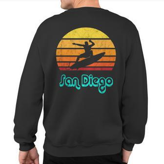 San Diego Souvenir Retro Surf Vintage California Sweatshirt Back Print - Monsterry UK