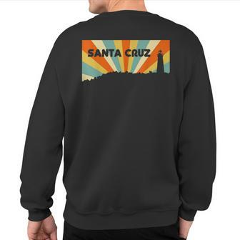 Santa Cruz Beach Skyline 70S Retro Souvenir Sweatshirt Back Print - Monsterry CA