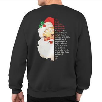 Santa Twas The Night Before Christmas Matching Pajamas Sweatshirt Back Print - Monsterry DE