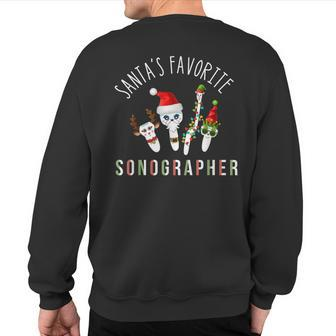 Santas Favorite Sonographer Radiology Christmas Sonography Sweatshirt Back Print - Seseable