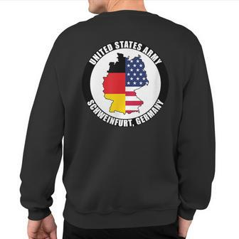 Schweinfurt Germany United States Army Military Veteran Sweatshirt Back Print - Monsterry