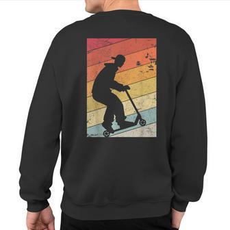 Scooter Tricks Retro Style Sweatshirt Back Print - Monsterry DE