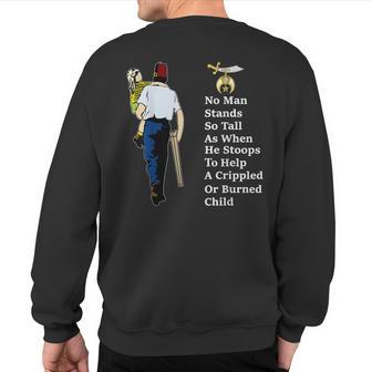 Shriner Man Stand So Tall With Children Masonic Father's Day Sweatshirt Back Print - Monsterry CA