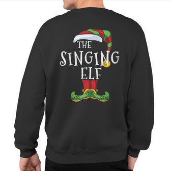 Singing Elf Family Matching Christmas Group Sweatshirt Back Print - Monsterry UK