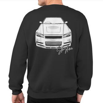 Skyline R34 Jdm Quote Brian C Jdm Car If One Day The Speed Sweatshirt Back Print - Monsterry UK