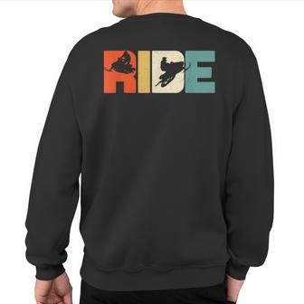 Snowmobile Ride Snowmobiling Motor Sled Winter Sport Sweatshirt Back Print - Thegiftio UK