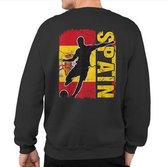 Spain Soccer Team Spanish Flag Jersey Football Fans Sweatshirt Back Print - Monsterry UK
