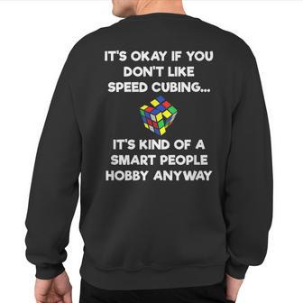 Speed Cubing Smart People Sweatshirt Back Print - Monsterry UK