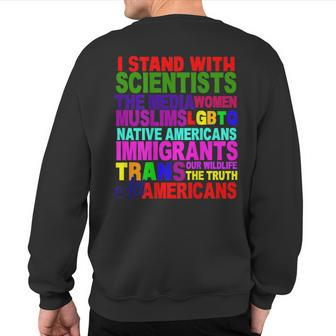 I Stand With Persist Resist Protest March America Usa Sweatshirt Back Print - Monsterry