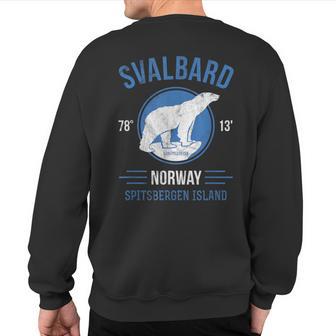 Svalbard Norway Arctic Circle Polar Bear Spitsbergen Sweatshirt Back Print - Monsterry UK