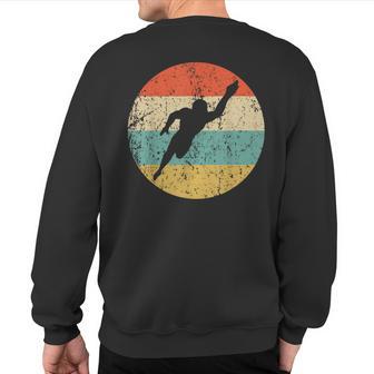 Swimmer Silhouette Retro Swimming Sweatshirt Back Print - Monsterry UK