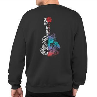 Tattoo Tribal Pattern Ukulele Hawaii Music Sweatshirt Back Print - Monsterry DE