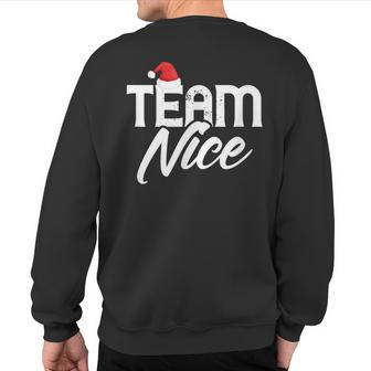 Team Nice Couple Matching Outfit Team Naughty Sweatshirt Back Print - Monsterry