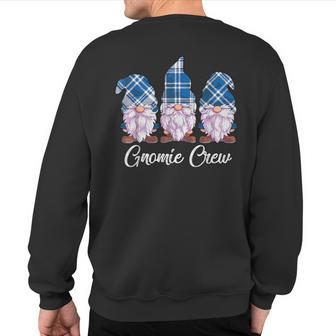 Three Gnomes Family Matching Christmas Buffalo Plaid Sweatshirt Back Print - Monsterry DE