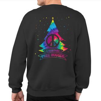 Tie Dye Christmas Novelty Tree Hugger Sweatshirt Back Print - Monsterry UK