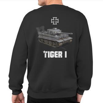 Tiger I German Heavy Tank Ww2 Military Panzerkampfwagen Sweatshirt Back Print - Monsterry CA