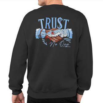 Trust No One University Blue 1S Matching Sweatshirt Back Print - Monsterry CA