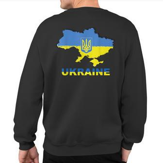 Ukraine Flag Ukrainians Ukrainian Sweatshirt Back Print - Monsterry