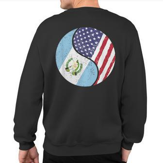 United States Yin And Yang Us Flag Guatemala Sweatshirt Back Print - Monsterry CA