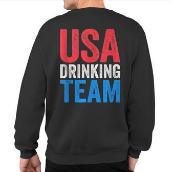 Usa Drinking Team Fourth Of July Sweatshirt Back Print - Monsterry UK