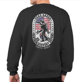 Usag Daegu Army Garrison South Korea Sweatshirt Back Print - Monsterry