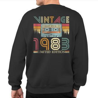 Vintage 1983 Cassette Tape 40 Year Old 40Th Birthday Sweatshirt Back Print - Monsterry CA