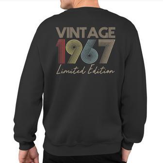 Vintage 55 Year Old 1967 55Th Birthday Sweatshirt Back Print - Monsterry DE