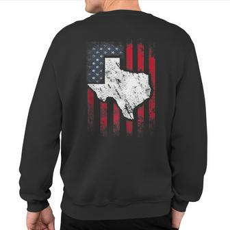 Vintage American Us Flag Texas Austin Sweatshirt Back Print - Monsterry AU