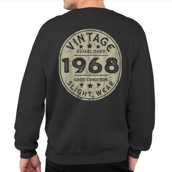 Vintage Established 1968 55Th Birthday Party Retro Men Sweatshirt Back Print - Monsterry UK