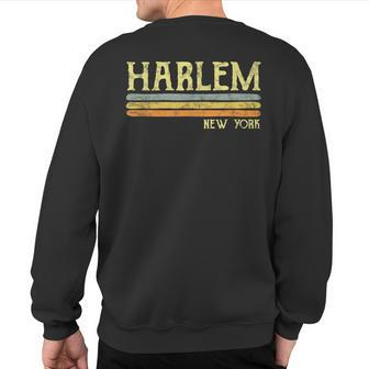 Vintage Harlem New York Ny Nyc Love Souvenir Sweatshirt Back Print - Monsterry UK