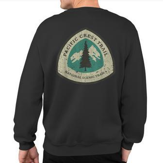 Vintage Pacific Crest National Trail 1968 Lover Hiking Sweatshirt Back Print - Monsterry