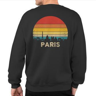 Vintage Paris France Souvenir T Sweatshirt Back Print - Monsterry DE