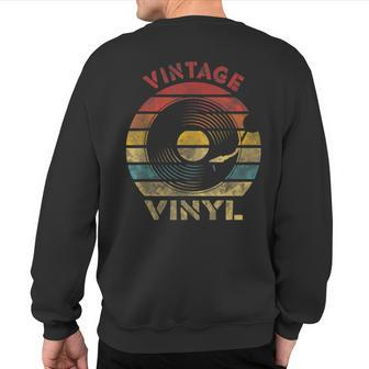 Vintage Vinyl Retro Record Vintage Music Sweatshirt Back Print - Monsterry DE