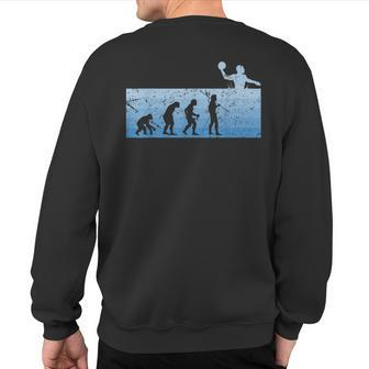 Water Polo Evolution Water Polo Player Water Sports Ball Sweatshirt Back Print - Monsterry CA