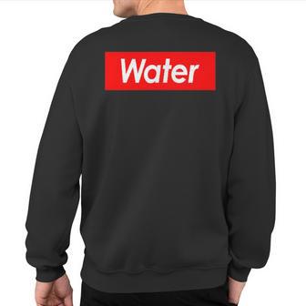 Water Splash Red Box Ugly God Water Fitted Sweatshirt Back Print - Monsterry DE