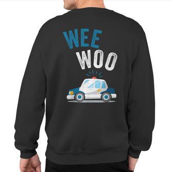 Wee Woo Police Car Cute Sweatshirt Back Print - Monsterry UK