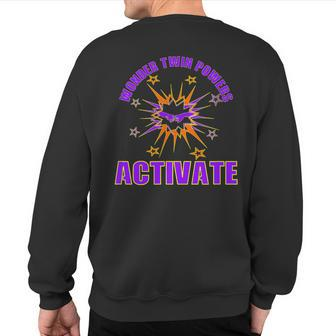 Wonder Twin Powers Activate Identical And Fraternal Comic Sweatshirt Back Print - Monsterry DE