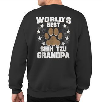 World's Best Shih Tzu Grandpa Dog Owner Sweatshirt Back Print - Monsterry